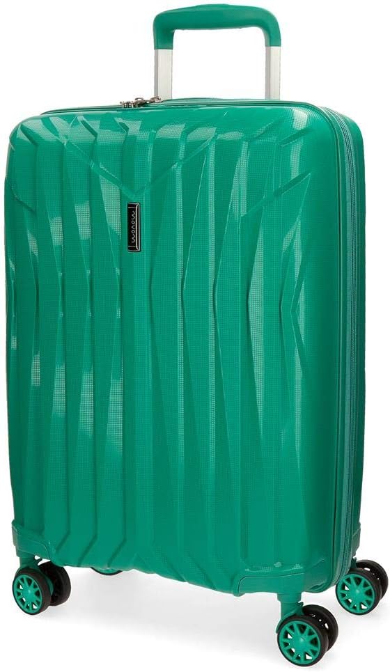 Movom Fuji Green Cabin Suitcase 39 x 55 x 20 cm Rigid Polypropylene TSA Lock 37 Litre 2.7 kg 4 Double Wheels Hand Luggage