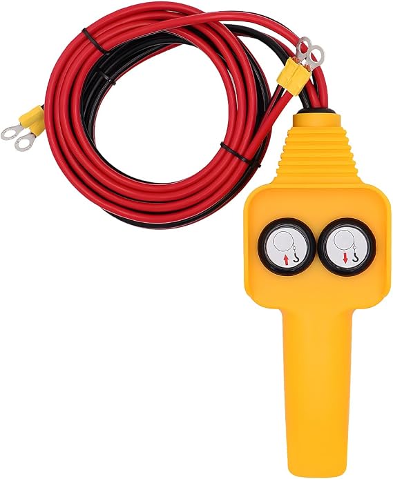 Winch Controller, Push Button Winch Remote Assembly Replacement for Pulling 1500lbs to 5000lbs, 12V Electric Winch Wired Capstan Handheld Remote Controller, Car Accessories