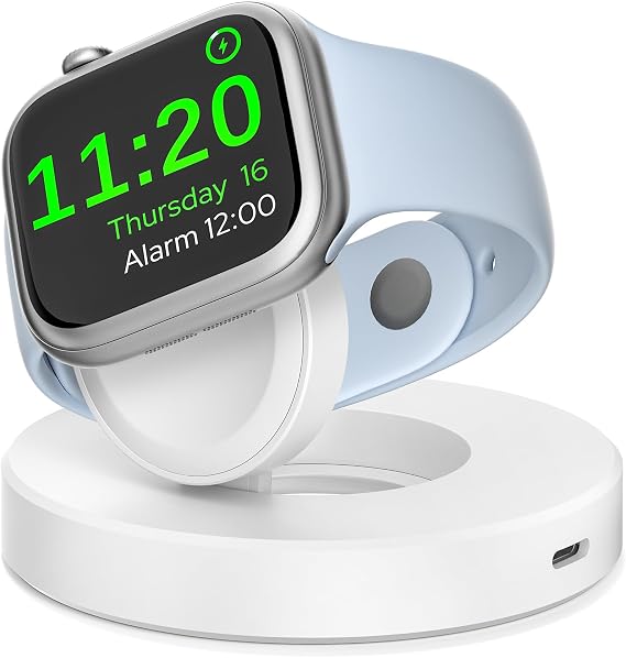 Elebase 5W for Apple Watch 11 Charger Puck, USBC Fast Charging Dock iWatch