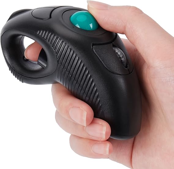 welspo Wireless USB Handheld Finger Trackball Mouse