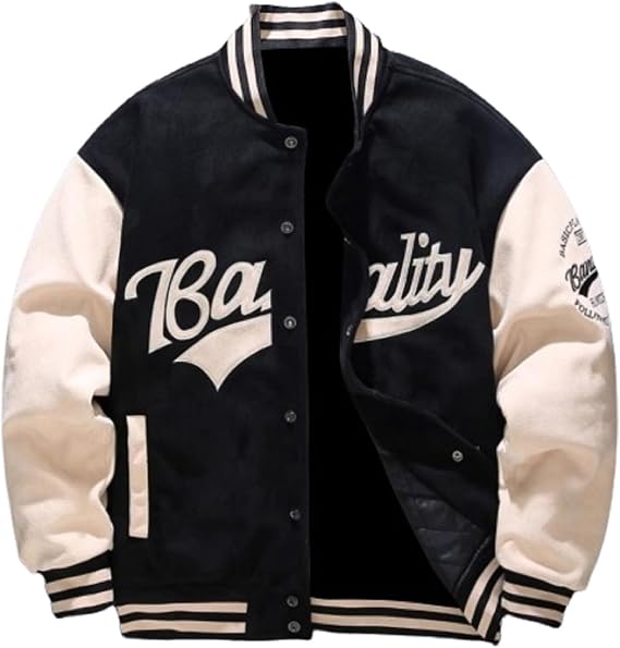 Mens Jacket College Jacket Baseball Techwear Jackets Vintage Outwear with Pockets Unisex Coat Patchwork Top Fall Letterman Jacket Men
