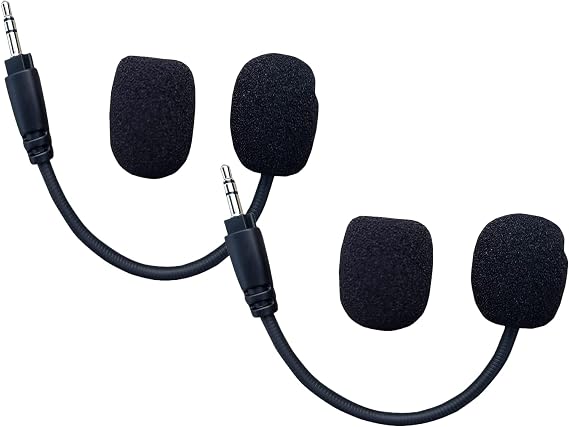 TNE 2 Pack HS35 Mic Replacement | 2X Detachable Game Microphone Boom for Corsair HS35 and HS45 PS4 Pro PS5 Xbox One X Computer PC Gaming Headsets 3.5mm Jack Noise Cancelling