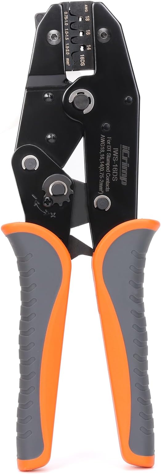 iCrimp Ratchet Crimp Tool for Deutsch DT 16 Stamped Contacts