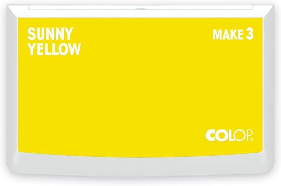 COLOP Make 3 Ink Stamp Pad, Non-Toxic, 3.5" x 6.25", Sunny Yellow