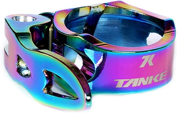 Bike Quick Release Seatpost Clamp cycling seat clamps 31.8/34.9mm MTB Road Bicycle Seat Tube Mount Clip Rainbow Cycling Parts