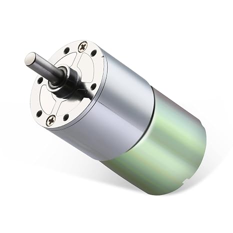 DC 12V 550RPM Gear Motor High Torque Electric Micro Speed Reduction Geared Motor Centric Output Shaft 37mm Diameter Gearbox