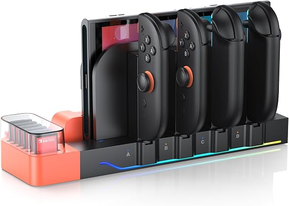 [Switch 2/1 Controller RGB Charger Dock] for Nintendo 2 2025 for Joycons