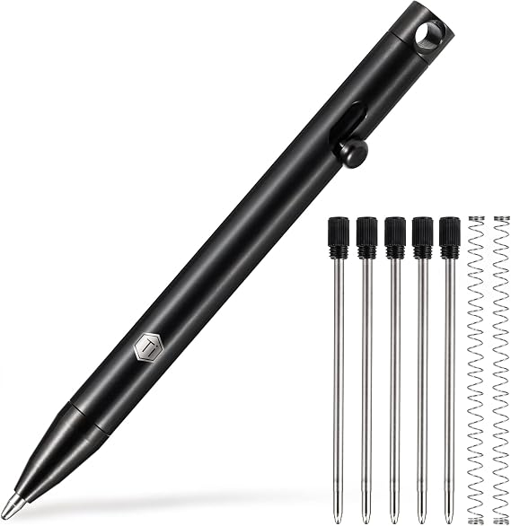 KeyUnity KP00 Titanium Bolt Action Fine Point Pen for Everyday Carry