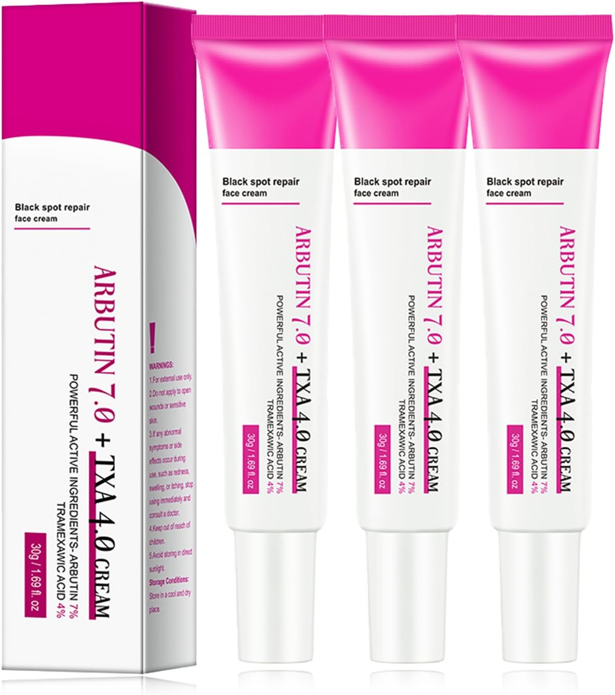 3PCS Arbutin 7% + Tranexamic Acid 4% Cream, Dark Spot Corrector Face Cream, Gentle Skincare for an Even-Looking Skin Tone