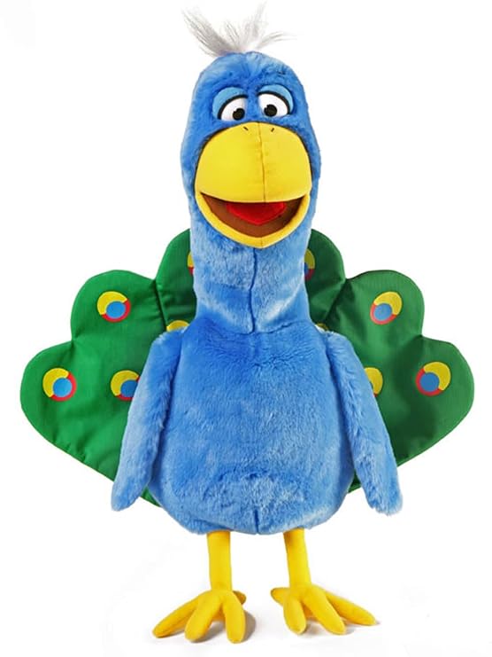 24" Silly Peacock, Ventriloquist Style, Bird Animal Puppet