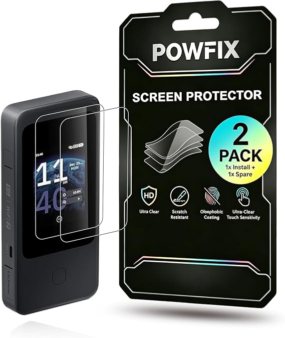 Screen Protector for GL.iNet Mudi 7 Mobile Wi-Fi Router, Ultra-Thin Transparent HD Soft Film, Anti-Scratch Bubble Free Non-Breakable, 2 Pack