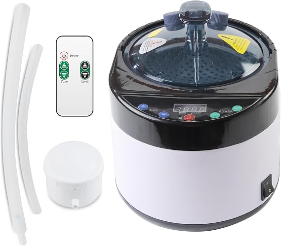 ZONEMEL Sauna Steamer, 4 L Large Capacity Portable Steam Generator with Remote Control, Stainless Steel Pot, Spa Machine with Timer Display for Body Detox