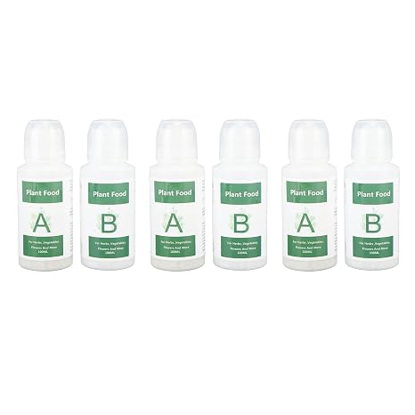 3 Set Hydroponics Nutrients, Plant Food A & B Hydroponics Supplies, Indoor Plant Fertilizer for Hydroponics Growing System, Growing System Accessories for Vegetables Fruits Flowers