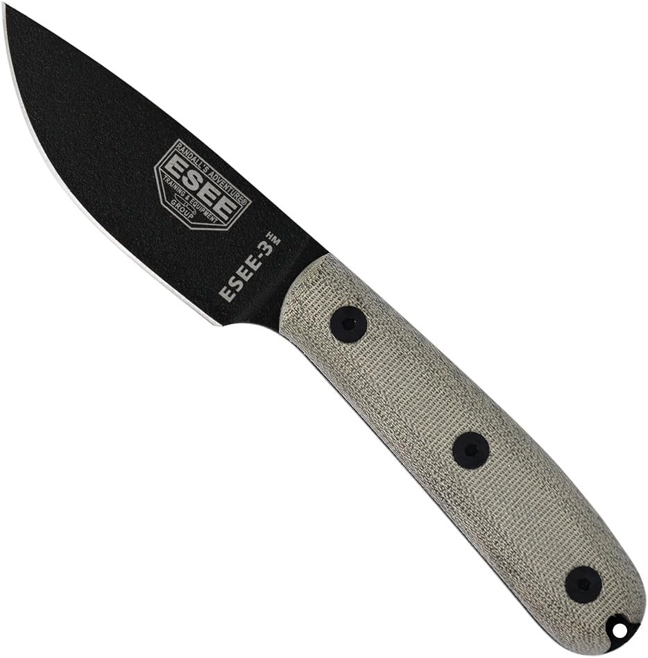 ESEE 3HM Handle Modified Fixed Blade Knife, Sheath