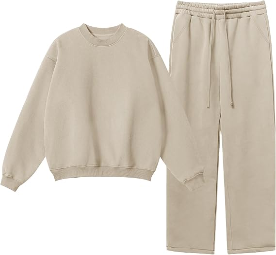 Flygo Womens 2 Piece Outfit Fall Fleece Matching Lounge Sweatsuits