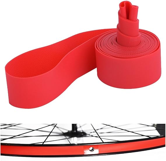 VGEBY Mountain Bike Tire Liner, 4 Sizes 2PCS/Set, Bicycle Tire Protector, Tire Tyre Liner Inner Tube Pad, Puncture Proof Belt, Red