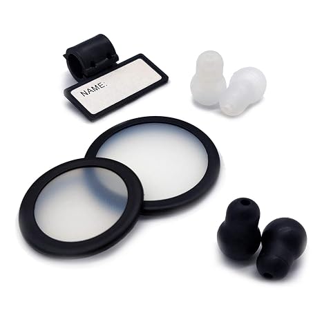 Stethoscope Bell Diaphragm Cover and Eartips Replacement Parts with 1 Name Tag Compatible Compatible With Stethoscopes