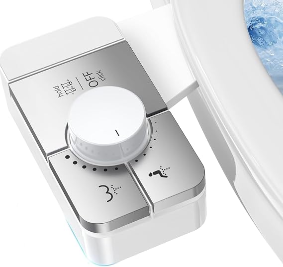Bidet Attachment for Toilet Ultra-Slim Bidets for Existing Toilets, Non-Electric Bidet Toilet Seat Self-Cleaning Retractable Nozzles Badays for Toilets, Quick & Easy Installation Bedets