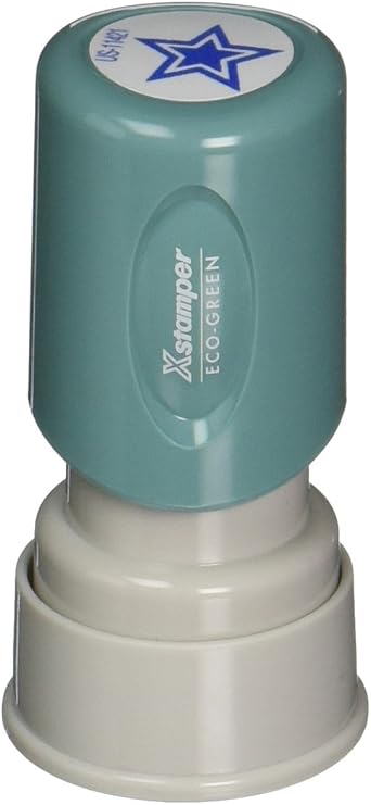 Xstamper Pre-Inked Star Shape Stamp (XST11421),Light Blue