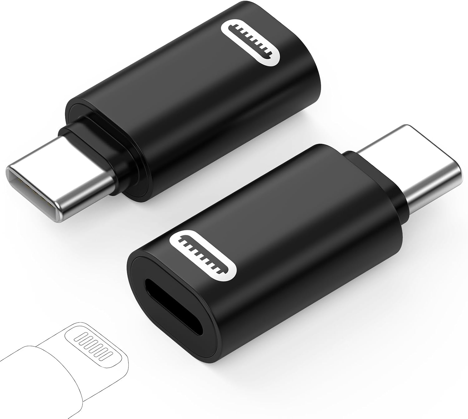 MoKo Lightning Female to USB C Male Adapter, USB-C Male to Lightning Female Adapter