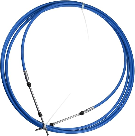 1pcs 16ft 5 Meter 197 Inch Marine Type 3300 / 33C Throttle Cable Shift Remote Control Box Cable for Yamaha Outboard Engine Boat Motor Steering System Blue
