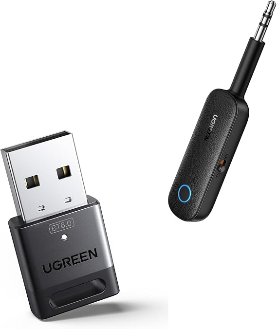 UGREEN Bluetooth 6.0 Adapter Bundle with Bluetooth 5.4 Transmitter Receiver