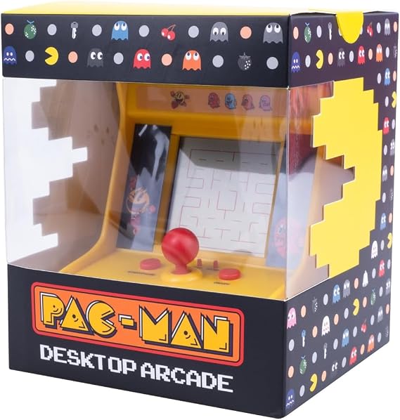 PAC-MAN Arcade Console, 2.5" Monochrome Display, Portable, Requires 2 AA Batteries