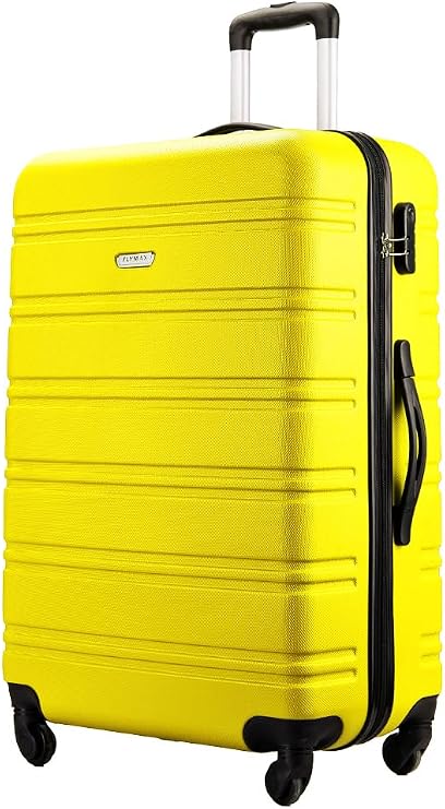 Flymax 55x35x20 Cabin Case Super Lightweight Abs Hard Shell Travel Carry on Board Cabin Bag Approved Hand Luggage with 4 Wheels Fits Easyjet, Ryanair, British Airways & Jet 2 56x45x25