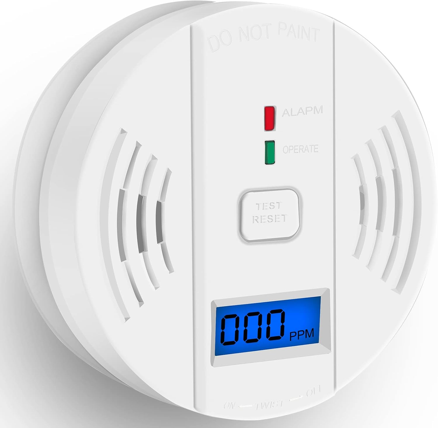 Carbon Monoxide Alarm Detectors, CO Detectors with Digital Display & Replaceable Battery, 85dB Loud Portable Carbon Monoxide Alarm for Home Garage Office RV