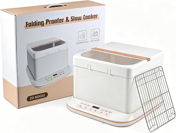 Folding Bread Proofer & Slow Cooker, 25L Capacity Digital Temp Control 32-248F, Dough Fermentation Box for Sourdough Bread Pizza Yogurt Home Baking