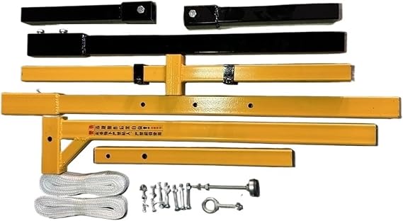 Manual Winch with Support Bracket for Air Conditioning Unit Installation - Foldable Lift Tool (5HP Enhanced Bracket) - Durable, Easy to Use, Efficient Outdoor Solution