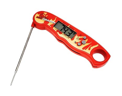 BBQ Dragon Meat Thermometer Digital - Waterproof Instant Read Food Thermometer for Cooking, Baking, Grilling - Digital Meat Thermometer with Probe - Kitchen Thermometer for Cooking & Candy Making