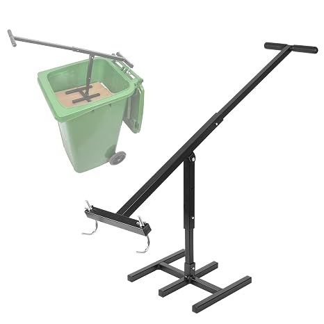 Manual Trash Compactor - Hand-held Garbage Compressor for Trash and Recycling Bin, 120L-660L Wheelie Bins Compactor for Home Kitchen Restaurant