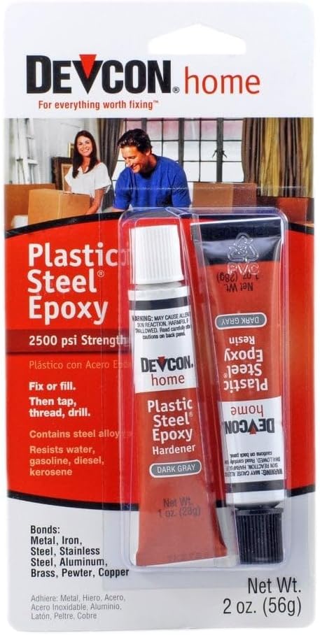Devcon 52345 Plastic Steel Epoxy - 1 oz. 2-Part Tube