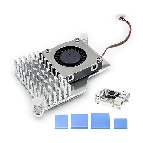 Raspberry Pi 5 Aktif Soğutucu – 30mm 5000 RPM Sessiz Fan, 5V GPIO, Metal Gövde, Termal Throttling’i Önler (Pi 5/4/3B+/3B Uyumlu)