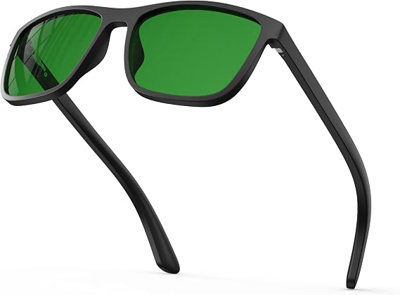 Bloomoak FL- ONE Green Tinted Migraine Glasses, Light Sensitivity Blue Light Glasses for Photophobia, Better Sleep, UV400 Men Women