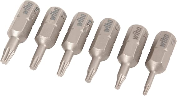 Wiha 71570 6 Piece Torx Insert Bit Set - T5 - T10 x 25mm