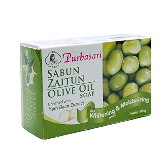 Olive Oil Bar Soap with Yam Bean Extract, 90 gram (Pack of 1)