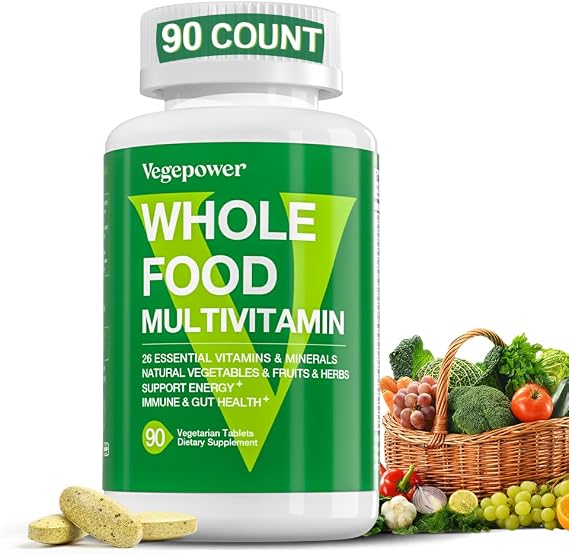 Vegan Whole Food Multivitamins with Iron, 90 Tablets