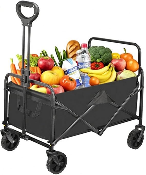 150L Foldable Wagon Trolley,Heavy Duty Festival Trolley on Wheels