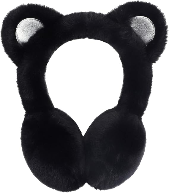 MEJORMEN Cute Animal Earmuffs Foldable/Unfoldable Ear Warmers Winter Warm Plush Outdoor Ear Covers
