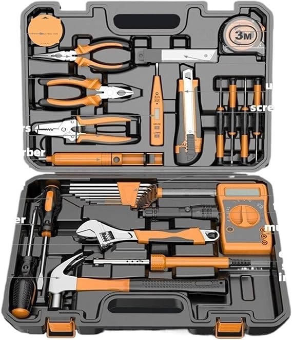 Repair Tool Set Complete Tools Set Hand Tools Complete Toolbox Mechanical Workshop Electrician Woodworking Screwdriver Multimeter Multitool Tool