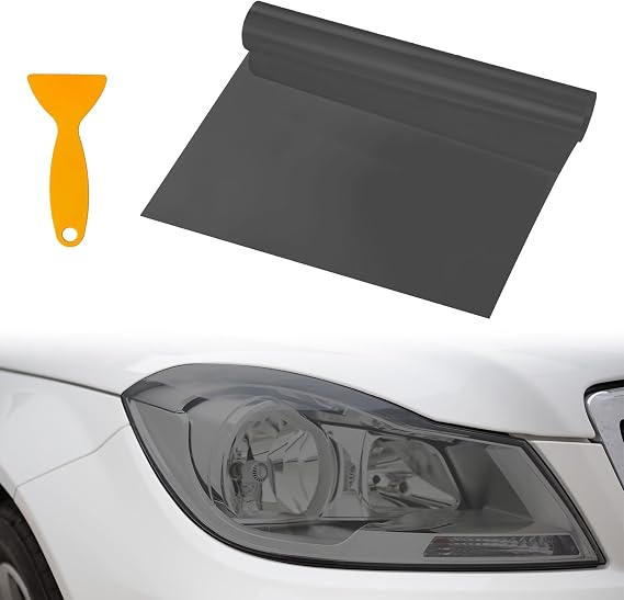 Car Headlight Tint Film,Waterproof Tail Light Tint(Light Black)