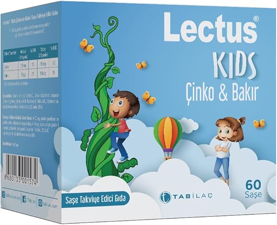 Lectus Kids Zinc & Copper 60 Sachete Zinc Bisglycinate