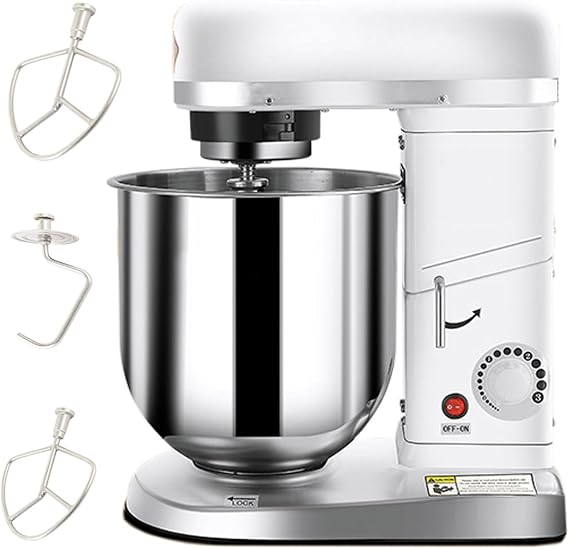 Stand Mixer, Multi-Function Dough Mixer, 3-Speed Adjustable Kitchen Mixer for Kitchen, Restaurant (5L)