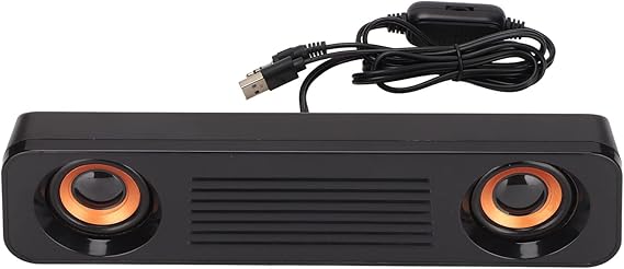 Computer Speakers, 3.5mm Audio Jack Wired HiFi Sound Speakers for Desktop, Laptops, Phones, Tablets, Notebook