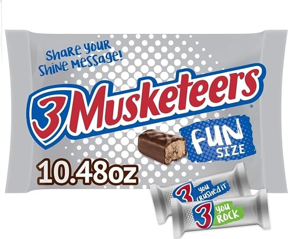 3 MUSKETEERS Fun Size Milk Chocolate Candy Bars, 10.48 oz Bag