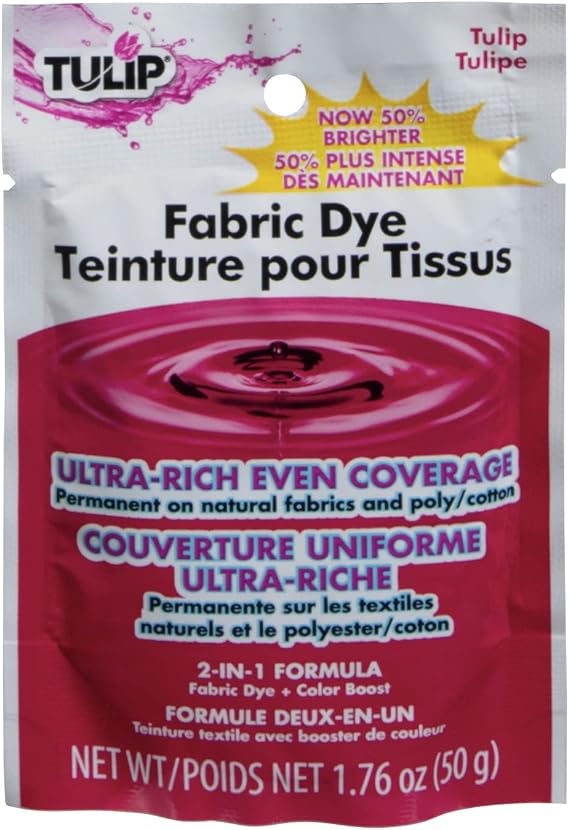 Tulip Permanent Fabric Dye Powder, Hot Dye Method for Vibrancy, Long-Lasting Color, Tulip Pink
