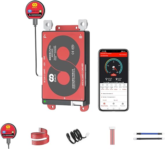 DALY Smart BMS 4S 12V 60A LiFePO4 with WiFi Bluetooth Module CAN RS485
