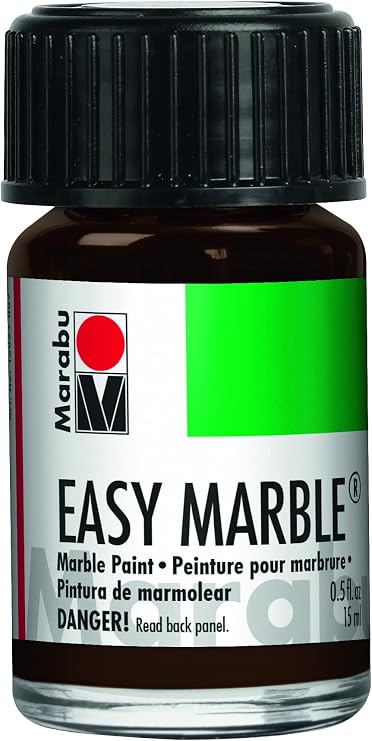 Marabu Easy Marble Paint - Cocoa - Indulge Your Artistic Cravings with the Rich, Decadent, and Irresistible Allure of This Inspired Tone - 15ml